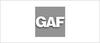 A gray square with the word gaf in it.